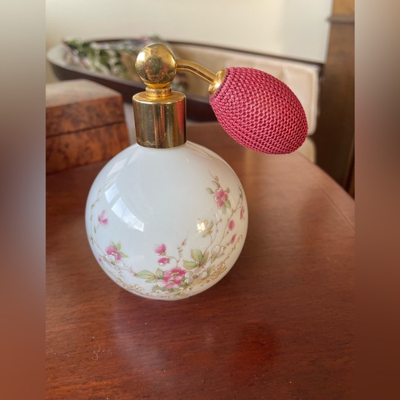 Floral Vintage MCM Perfume Atomizer with Gold Pink Green Jlona Western Germany - Picture 2 of 8